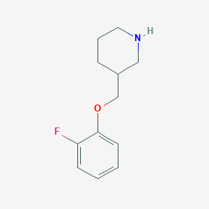 molecular formula C12H16FNO B1370833 3-[(2-Fluorophenoxy)methyl]piperidine CAS No. 768358-04-9