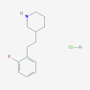 molecular formula C13H19ClFN B1370835 3-[2-(2-Fluorophenyl)ethyl]piperidine hydrochloride 