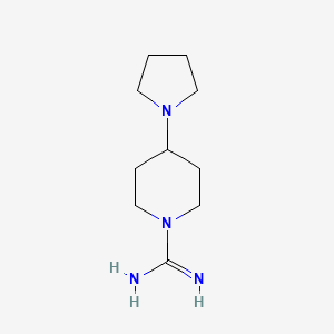 molecular formula C10H20N4 B1370836 4-(Pyrrolidin-1-yl)piperidine-1-carboximidamide 