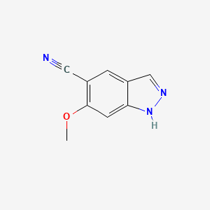 molecular formula C9H7N3O B1370846 6-Methoxy-1H-indazole-5-carbonitrile CAS No. 473417-50-4