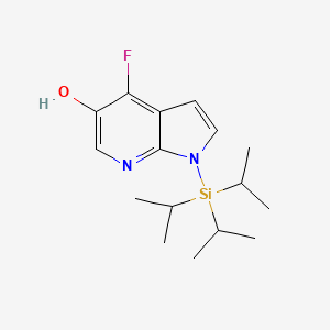 molecular formula C16H25FN2OSi B1370856 1H-Pyrrolo[2,3-B]pyridin-5-OL, 4-fluoro-1-[tris(1-methylethyl)silyl]- CAS No. 651744-22-8
