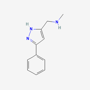 N-methyl-1-(5-phenyl-1H-pyrazol-3-yl)methanamine