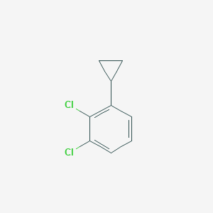 molecular formula C9H8Cl2 B13708623 1,2-Dichloro-3-cyclopropylbenzene 