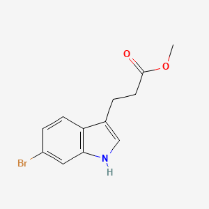 molecular formula C12H12BrNO2 B13708683 Methyl 3-(6-Bromo-3-indolyl)propanoate 