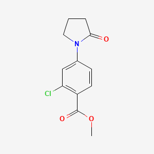 molecular formula C12H12ClNO3 B13708815 Methyl 2-Chloro-4-(2-oxo-1-pyrrolidinyl)benzoate 