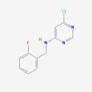 molecular formula C11H9ClFN3 B1370885 6-chloro-N-(2-fluorobenzyl)pyrimidin-4-amine 