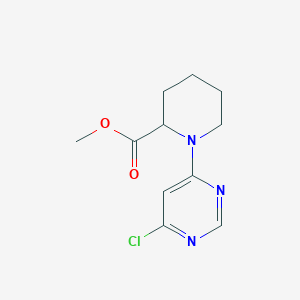 molecular formula C11H14ClN3O2 B1370888 Methyl 1-(6-chloropyrimidin-4-yl)piperidine-2-carboxylate 