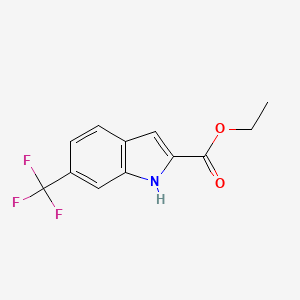 molecular formula C12H10F3NO2 B1370893 Ethyl 6-(trifluoromethyl)-1H-indole-2-carboxylate CAS No. 327-21-9