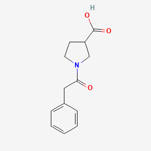 molecular formula C13H15NO3 B1370896 1-(2-Phenylacetyl)pyrrolidine-3-carboxylic acid 