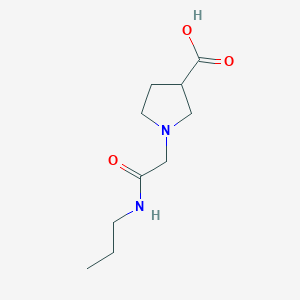 molecular formula C10H18N2O3 B1370897 1-[(Propylcarbamoyl)methyl]pyrrolidine-3-carboxylic acid 