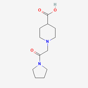 molecular formula C12H20N2O3 B1370898 1-[2-Oxo-2-(pyrrolidin-1-yl)ethyl]piperidine-4-carboxylic acid 