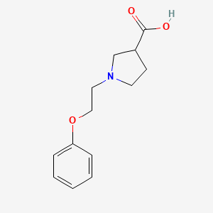 molecular formula C13H17NO3 B1370899 1-(2-Phenoxyethyl)pyrrolidine-3-carboxylic acid 