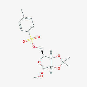 molecular formula C16H22O7S B013709 ((3aR,4R,6R,6aR)-6-甲氧基-2,2-二甲基四氢呋喃[3,4-d][1,3]二氧杂环-4-基)甲基 4-甲基苯磺酸酯 CAS No. 4137-56-8
