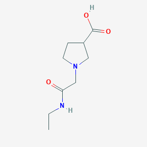 molecular formula C9H16N2O3 B1370901 1-[(Ethylcarbamoyl)methyl]pyrrolidine-3-carboxylic acid 