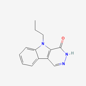 molecular formula C13H13N3O B1370906 5-propyl-3,5-dihydro-4H-pyridazino[4,5-b]indol-4-one 