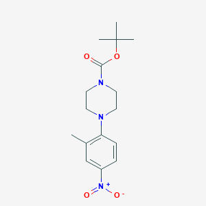 molecular formula C16H23N3O4 B1370908 tert-Butyl 4-(2-methyl-4-nitrophenyl)piperazine-1-carboxylate CAS No. 193902-86-2