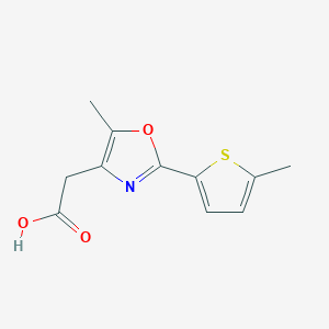 2-(5-Methyl-2-(5-methylthiophen-2-yl)oxazol-4-yl)acetic acid