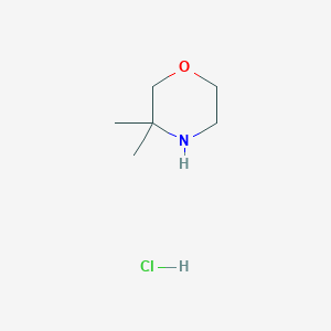 molecular formula C6H14ClNO B1370913 3,3-Dimethylmorpholine hydrochloride CAS No. 59229-64-0