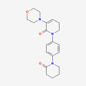 molecular formula C20H25N3O3 B1370920 3-Morpholino-1-(4-(2-oxopiperidin-1-yl)phenyl)-5,6-dihydropyridin-2(1H)-one CAS No. 545445-44-1