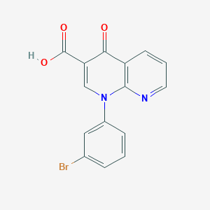 molecular formula C15H9BrN2O3 B1370929 1-(3-Bromophenyl)-4-oxo-1,4-dihydro-[1,8]naphthyridine-3-carboxylic acid 
