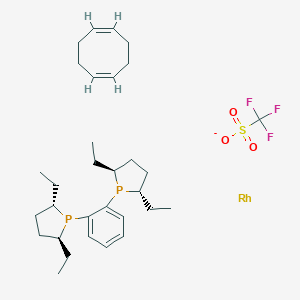 cycloocta-1,5-diene;(2S,5S)-1-[2-[(2S,5S)-2,5-diethylphospholan-1-yl]phenyl]-2,5-diethylphospholane;rhodium;trifluoromethanesulfonate