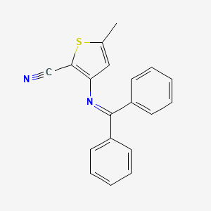 B1370953 3-(Benzhydrylideneamino)-2-cyano-5-methylthiophene CAS No. 948015-48-3