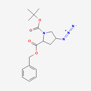 molecular formula C17H22N4O4 B13709664 (2S,4R)-4-Azido-1-Boc-2-Cbz-pyrrolidine 