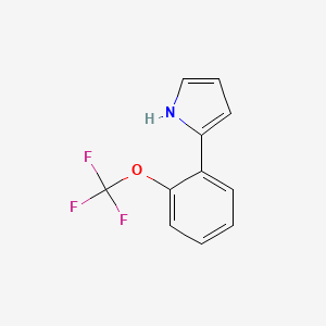 molecular formula C11H8F3NO B13709868 2-[2-(Trifluoromethoxy)phenyl]pyrrole 