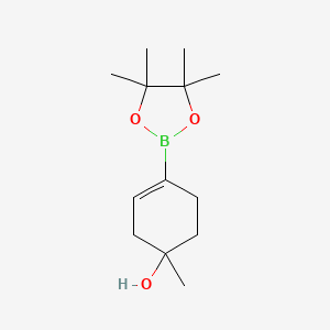 molecular formula C13H23BO3 B13709877 1-Methyl-4-(4,4,5,5-tetramethyl-1,3,2-dioxaborolan-2-yl)cyclohex-3-en-1-ol 