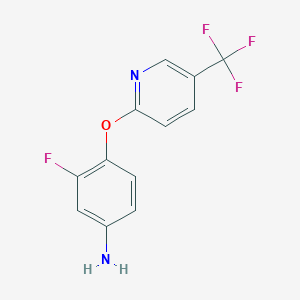 3-Fluoro-4-{[5-(trifluoromethyl)pyridin-2-yl]oxy}aniline