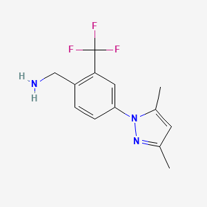 [4-(3,5-dimethyl-1H-pyrazol-1-yl)-2-(trifluoromethyl)phenyl]methanamine