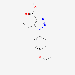 5-ethyl-1-[4-(propan-2-yloxy)phenyl]-1H-1,2,3-triazole-4-carboxylic acid