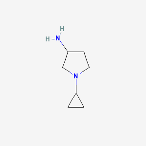 molecular formula C7H14N2 B1371007 1-Cyclopropylpyrrolidin-3-amine CAS No. 936221-78-2