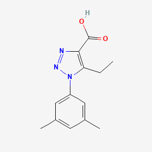 molecular formula C13H15N3O2 B1371008 1-(3,5-dimethylphenyl)-5-ethyl-1H-1,2,3-triazole-4-carboxylic acid CAS No. 1096911-86-2