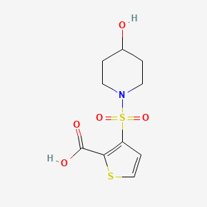 3-[(4-Hydroxypiperidin-1-yl)sulfonyl]thiophene-2-carboxylic acid