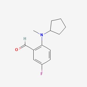 2-[Cyclopentyl(methyl)amino]-5-fluorobenzaldehyde