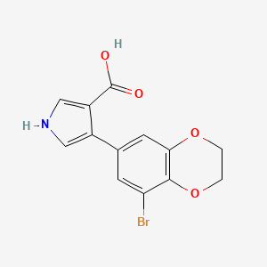 4-(8-bromo-2,3-dihydro-1,4-benzodioxin-6-yl)-1H-pyrrole-3-carboxylic acid