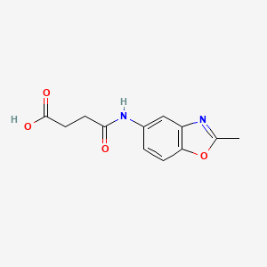 3-[(2-Methyl-1,3-benzoxazol-5-yl)carbamoyl]propanoic acid