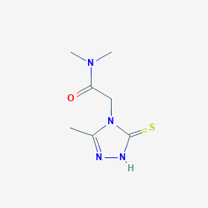N,N-dimethyl-2-(3-methyl-5-sulfanyl-4H-1,2,4-triazol-4-yl)acetamide