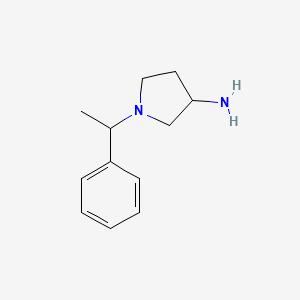 molecular formula C12H18N2 B1371019 1-(1-Phenylethyl)pyrrolidin-3-amine CAS No. 1096332-61-4