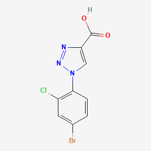 1-(4-bromo-2-chlorophenyl)-1H-1,2,3-triazole-4-carboxylic acid