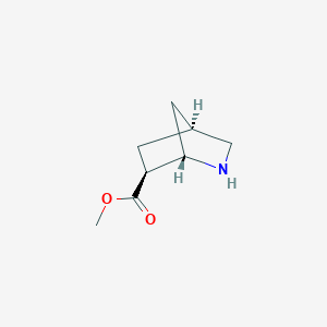 molecular formula C8H13NO2 B137104 Methyl (1S,4S,6S)-2-azabicyclo[2.2.1]heptane-6-carboxylate CAS No. 145375-03-7