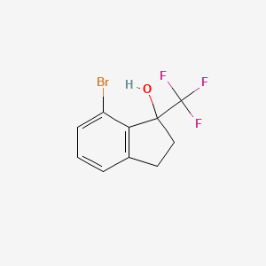 molecular formula C10H8BrF3O B13710439 7-Bromo-1-(trifluoromethyl)-1-indanol 