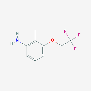 molecular formula C9H10F3NO B1371046 2-Methyl-3-(2,2,2-trifluoroethoxy)aniline CAS No. 1154909-68-8
