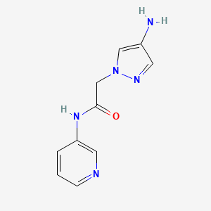 molecular formula C10H11N5O B1371048 2-(4-amino-1H-pyrazol-1-yl)-N-(pyridin-3-yl)acetamide CAS No. 1153559-81-9