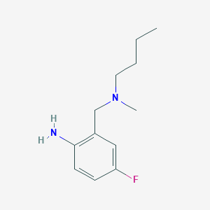 molecular formula C12H19FN2 B1371049 2-{[Butyl(methyl)amino]methyl}-4-fluoroaniline CAS No. 1156225-30-7