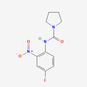 molecular formula C11H12FN3O3 B13710507 N-(4-Fluoro-2-nitrophenyl)pyrrolidine-1-carboxamide 