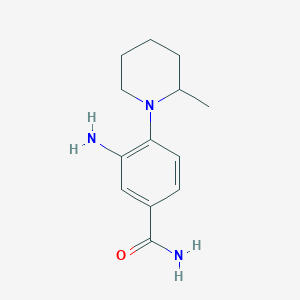 molecular formula C13H19N3O B1371052 3-Amino-4-(2-methylpiperidin-1-yl)benzamide CAS No. 915922-42-8
