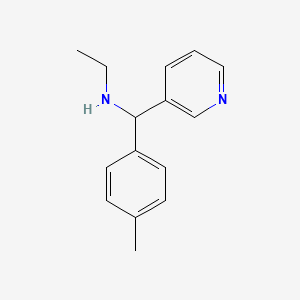 molecular formula C15H18N2 B1371054 Ethyl[(4-methylphenyl)(pyridin-3-yl)methyl]amine CAS No. 1156073-34-5