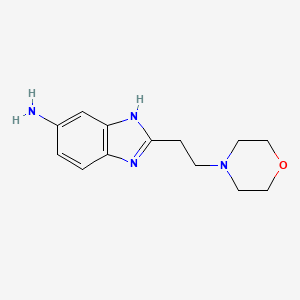 molecular formula C13H18N4O B1371063 2-[2-(morpholin-4-yl)ethyl]-1H-1,3-benzodiazol-5-amine CAS No. 1154393-99-3
